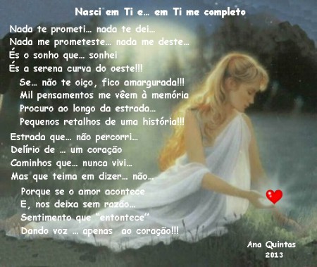 Nasci em Ti e... em Ti me completo